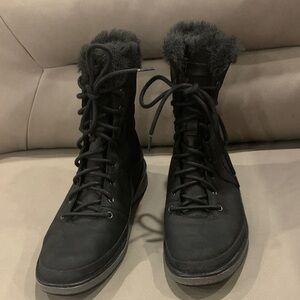 Merrill Tremblant Ezra Lace Waterproof Ice+ Women's Boots Size 7.5 Black leather